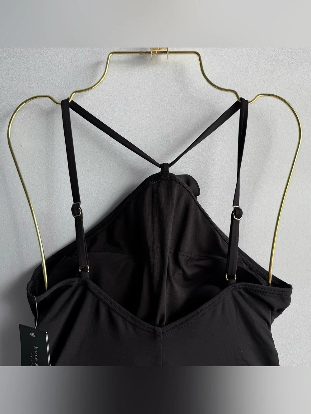 Kate Spade Women's Black High-Neck Rosette One-Piece Swimsuit Size Large
